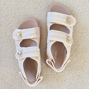 Dune London Raffia Lockstockk Sandals